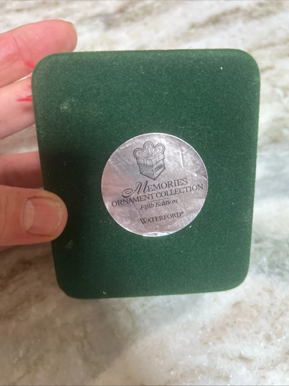 VTG WATERFORD Crystal Christmas Memories Collection Gift 1996 Velvet Gift Box